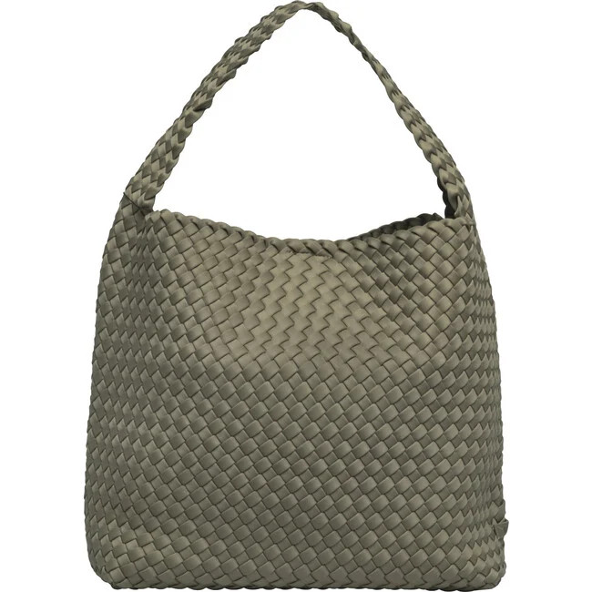 NAGHEDI | Women's Nomad Medium Handwoven Hobo, Olea - OS (Green, One Size) | Maisonette | Maisonette