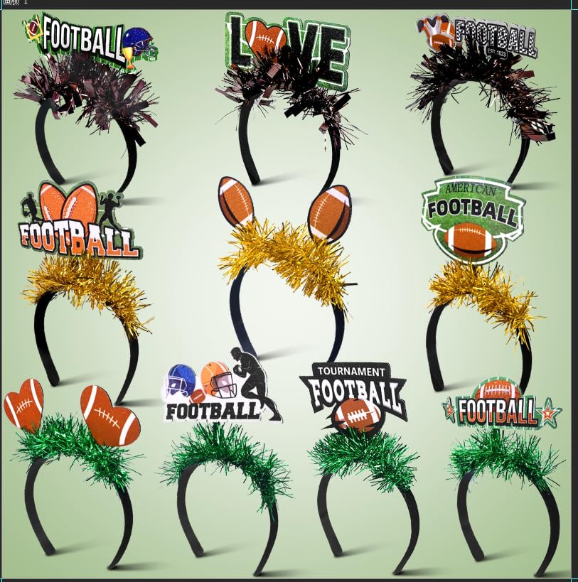 Mega-L 10 Pcs Football Headbands, Super Ball 2025 Party Supplies Party Favors, Super Football Hea... | Amazon (US)