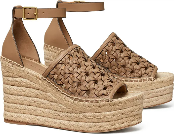 Basketweave Ankle Strap Espadrille Wedge | Nordstrom