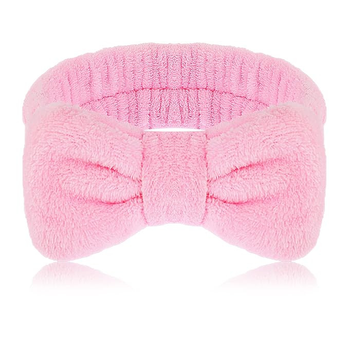 Molain Bowknot Hairband for Women, Coral Fleece Elastic Headband for Washing Face Shower Sports B... | Amazon (US)