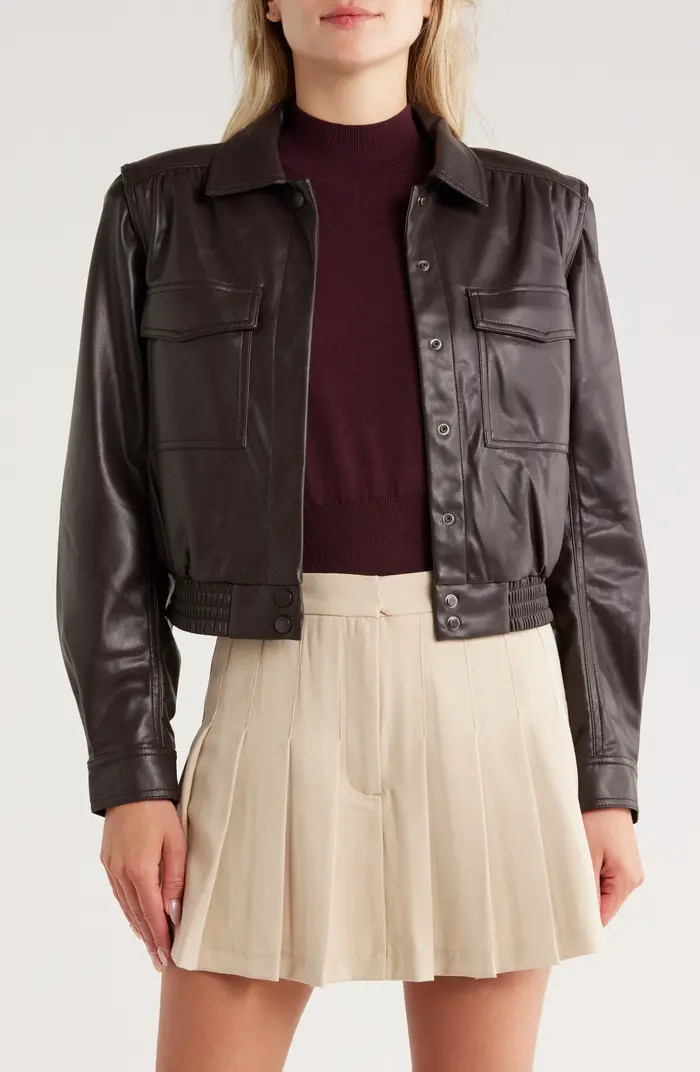 JASON WU Flap Patch Pocket Faux Leather Jacket | Nordstromrack | Nordstrom Rack