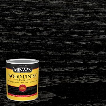 Minwax Wood Finish Oil-Based True Black Semi-Transparent Interior Stain (1-Quart) | Lowe's