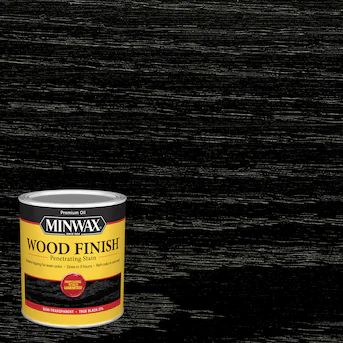 Minwax Wood Finish Oil-Based True Black Semi-Transparent Interior Stain (1-Quart) | Lowe's