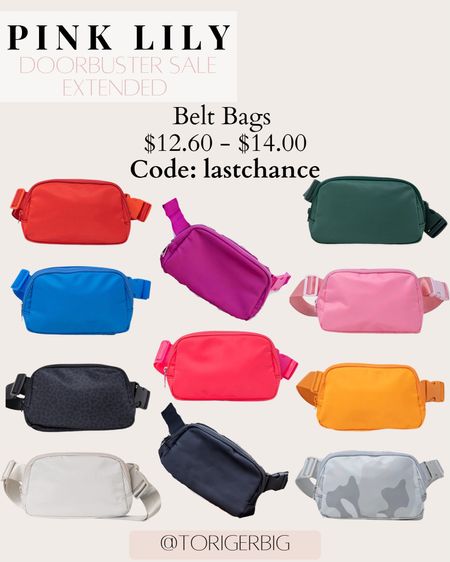 Our best selling Lululemon dupe belt bags are under $15 today! #pinklily 

#LTKitbag #LTKunder50 #LTKsalealert