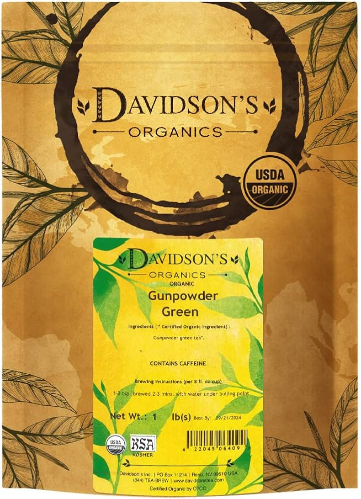 Davidson's Organics, Gunpowder Green, Loose Leaf Tea, 16-Ounce Bag(Packaging May Vary) | Amazon (US)