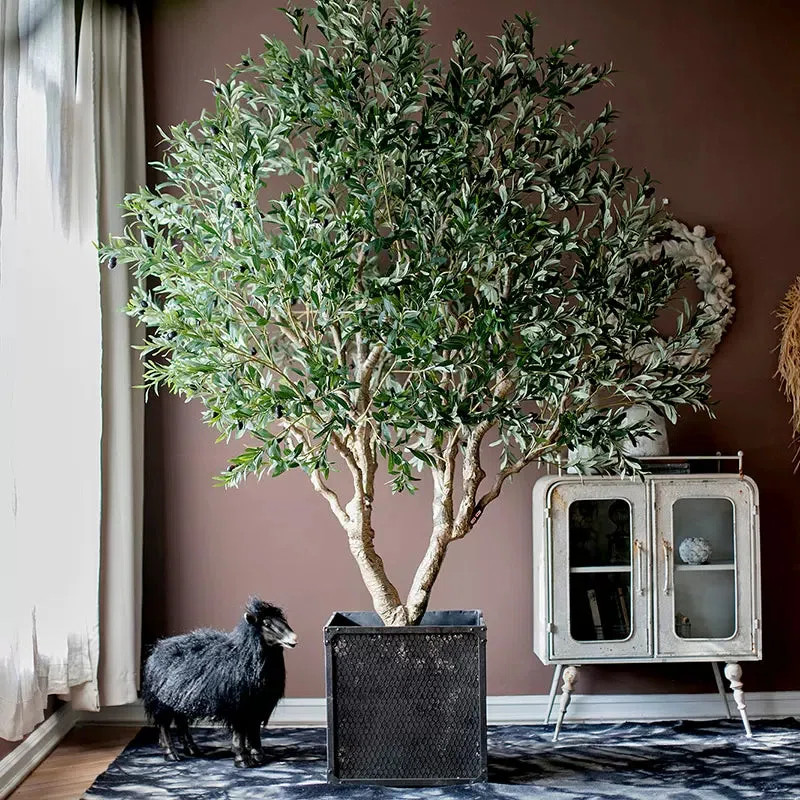 91'' Faux Olive Tree Tree in Freestanding | Wayfair North America