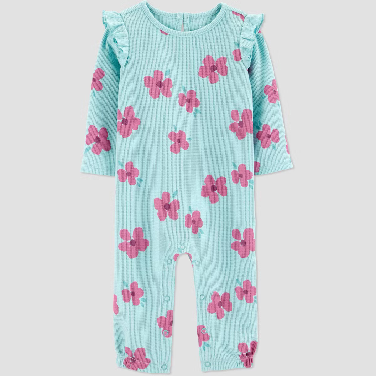 Carter's Just One You® Baby Girls' Floral Long Sleeve Romper - Purple/Mint Green | Target