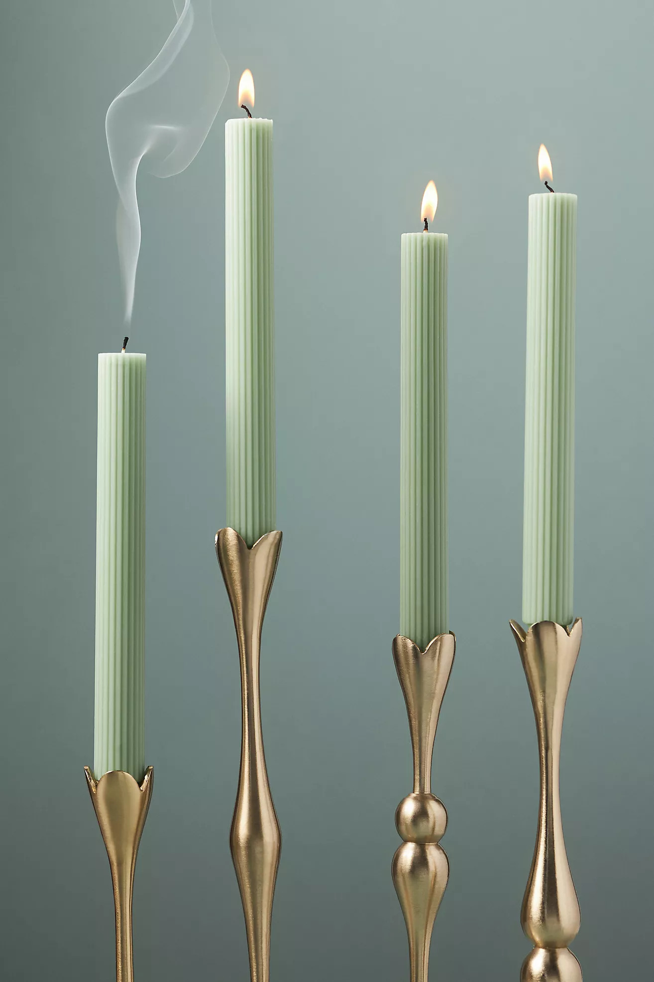 Fluted Taper Candles, Set of 4 | Anthropologie (US)