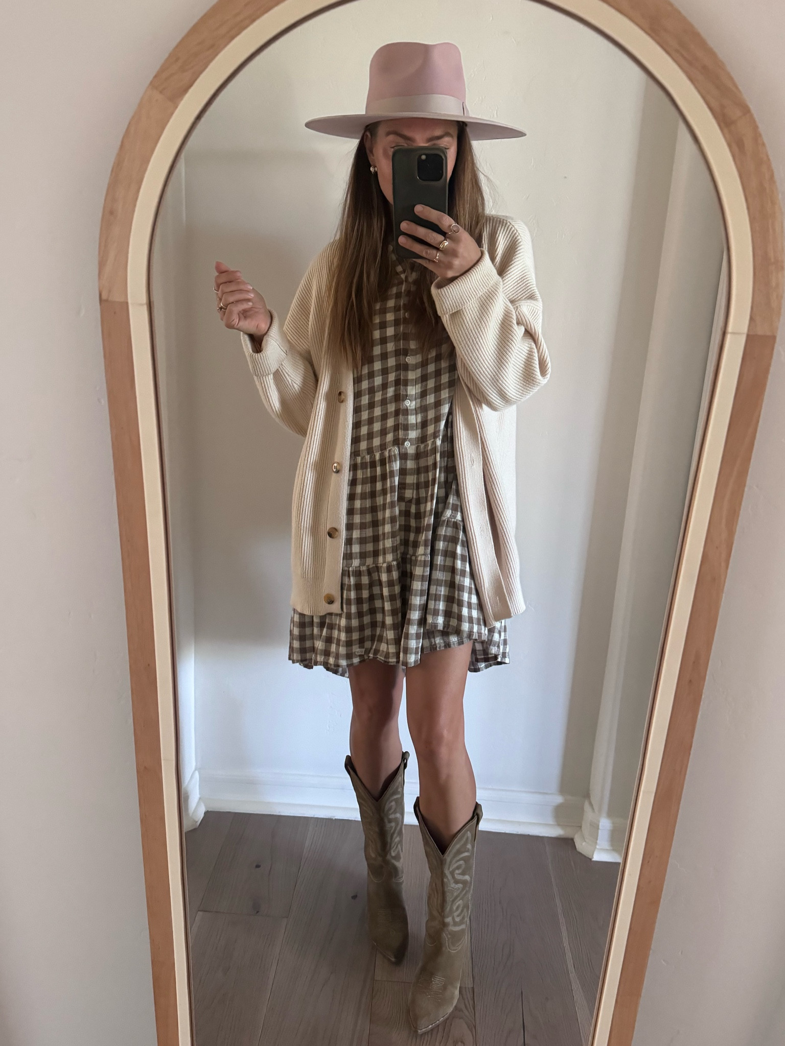 Fall outfit #gingham dress with cardigan 

#LTKShoeCrush #LTKStyleTip #LTKFallSale