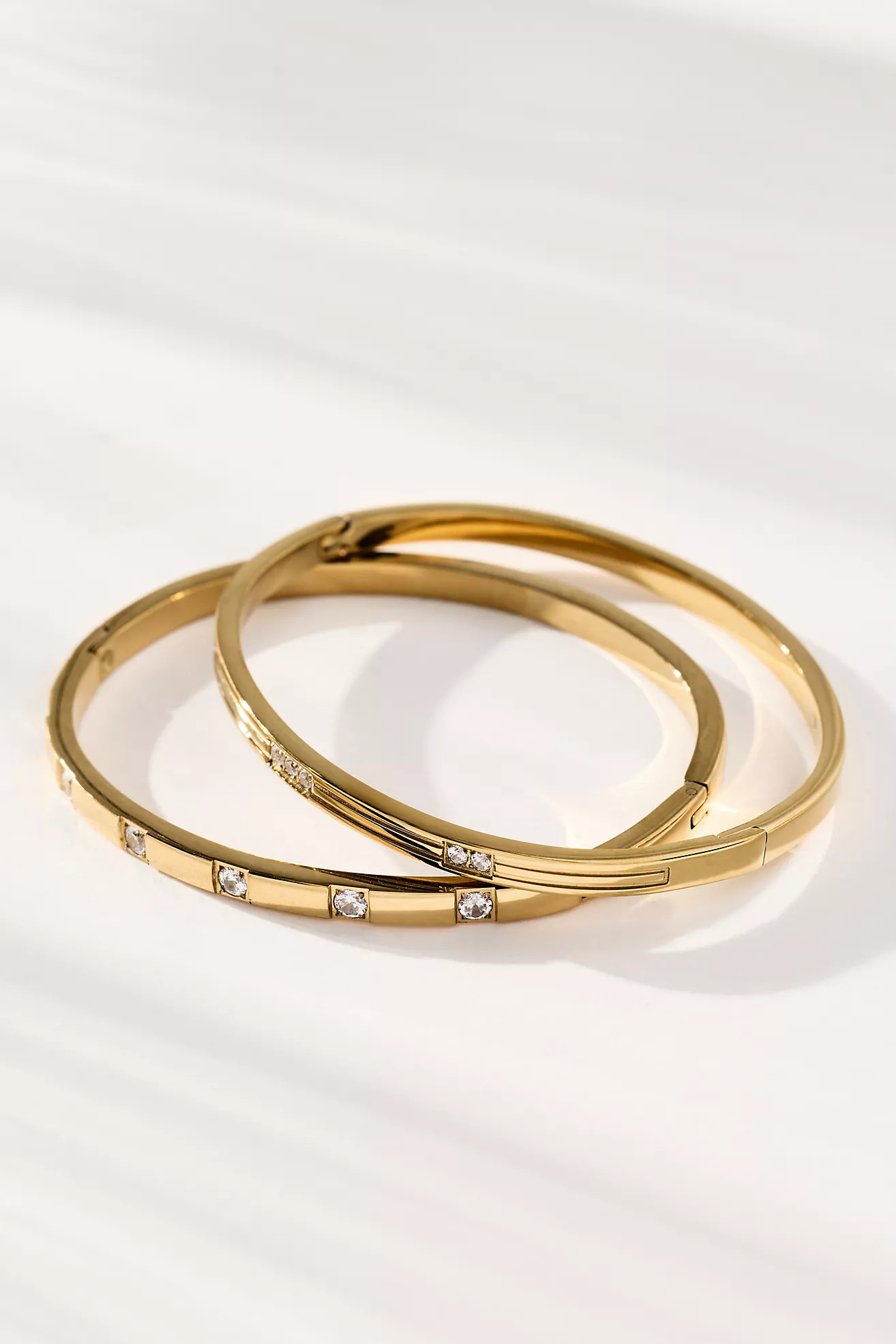 Metal Stacking Bracelets, Set of 2 | Anthropologie (US)