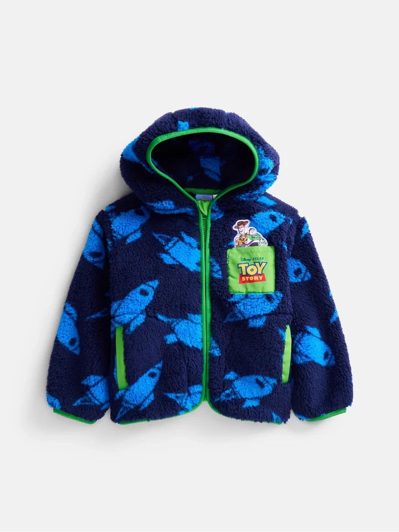 Toy Story Toddler Boys Fleece Full Zip Hooded Jacket, Sizes 12M-5T | Walmart (US)