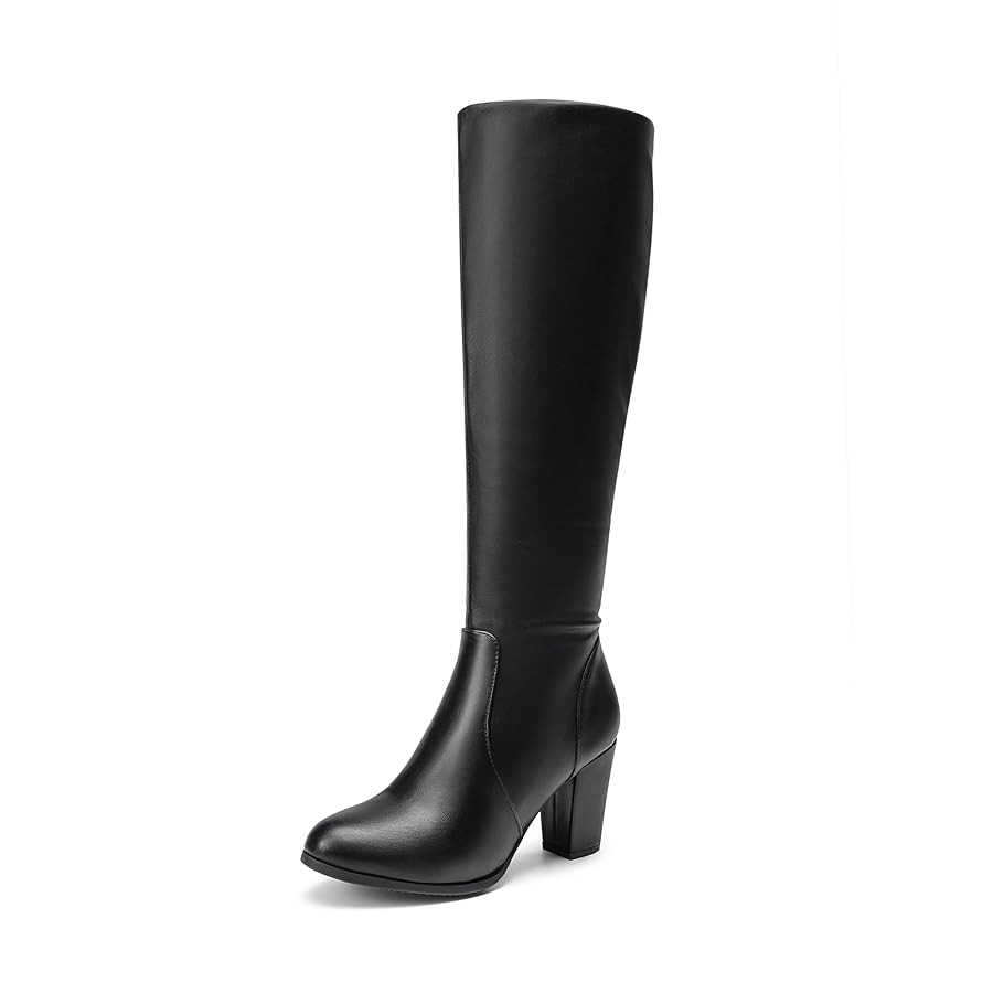 DREAM PAIRS Women's Chunky Heel Knee High Boots | Amazon (US)
