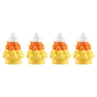 5.5" LED Illuminated Halloween Candy Corn Trees, 4ct. | Michaels Stores