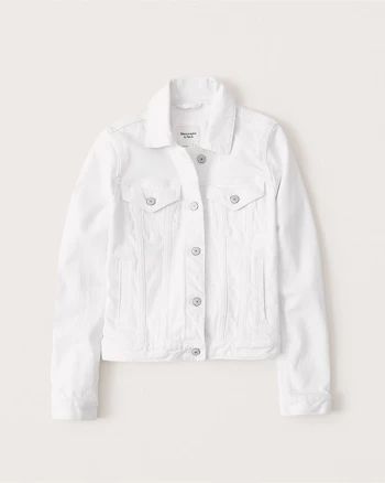 White Denim Jacket | Abercrombie & Fitch US & UK