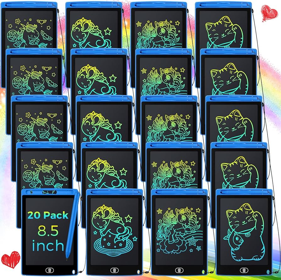 Zhehao 20 Pack LCD Writing Board for Kids, 8.5 Inches Doodle Board Reusable Board Screen Drawing ... | Amazon (US)