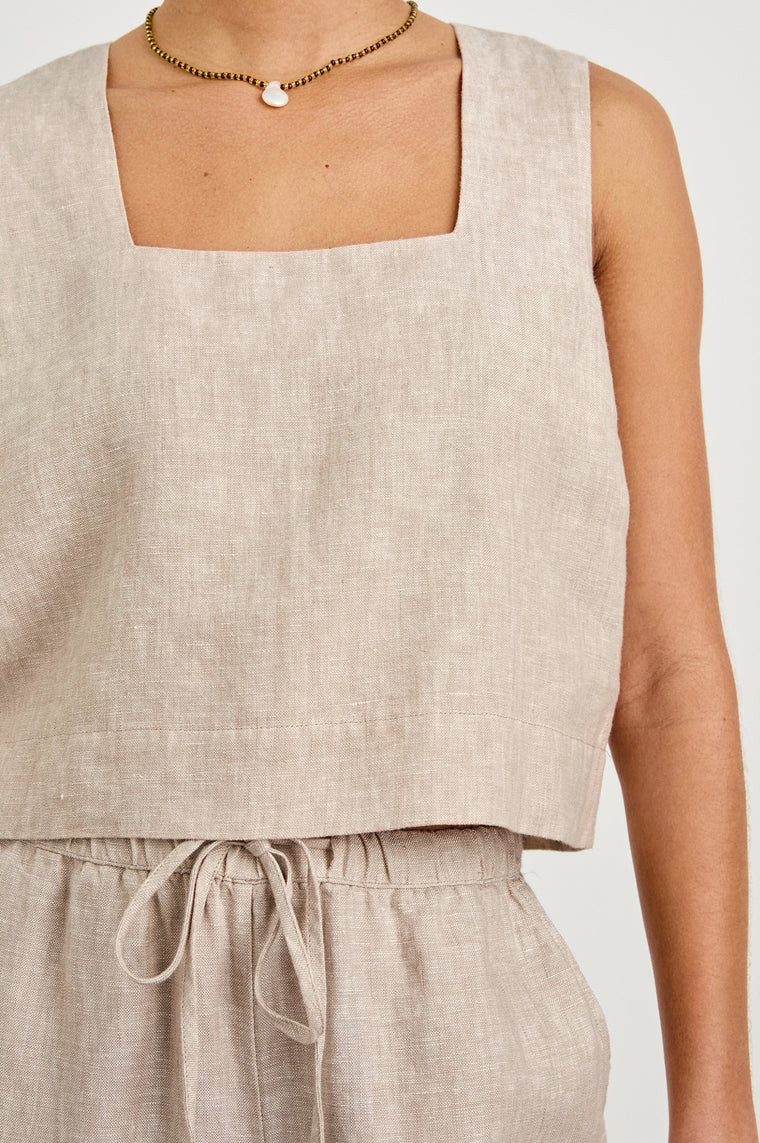 AKIRA TOP - HEATHERED FLAX | Rails