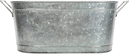 Hosley 18 Inch Long Galvanized Oval Beverage Party Tub Chiller. Garden Planter Serve Ware. Ideal ... | Amazon (US)