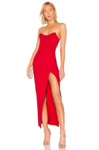 superdown Ryleigh Strapless Maxi Dress in Red from Revolve.com | Revolve Clothing (Global)