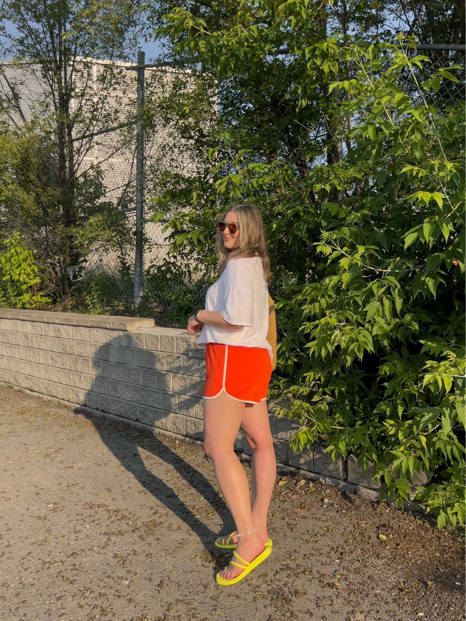 Comfy casual summer outfit! Wearing my usual size L in both the white tee and red orange dolphin shorts. Crocs sandals are super comfy, I’m a 9.5-10 and wear a 10

#LTKsummer #LTKmidsize #LTKsale