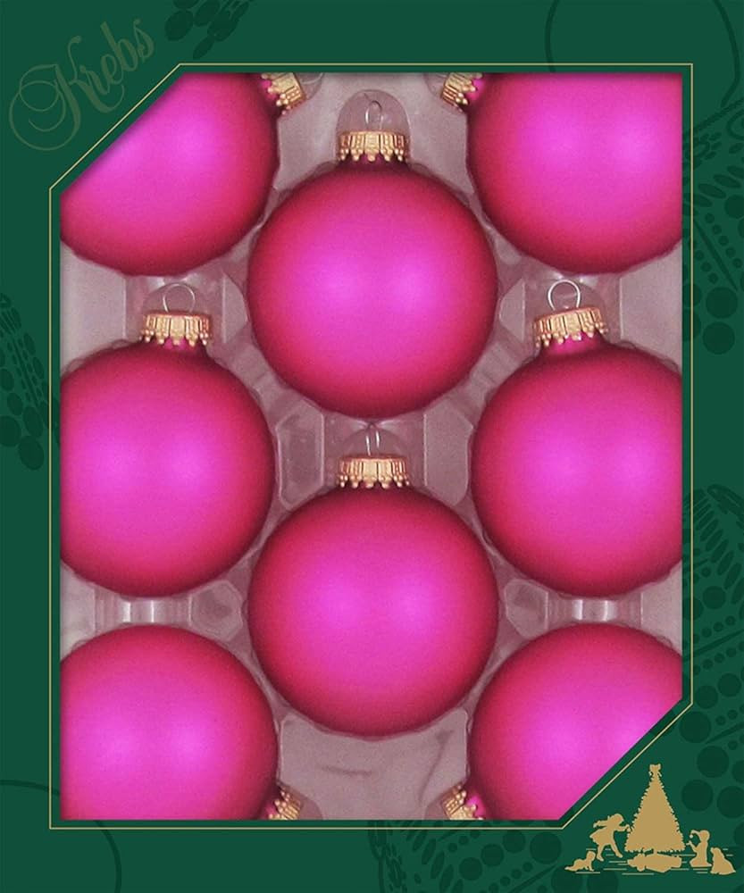 Glass Christmas Tree Ornaments - 67mm / 2.63" [8 Pieces] Designer Balls from Christmas By Krebs S... | Amazon (US)