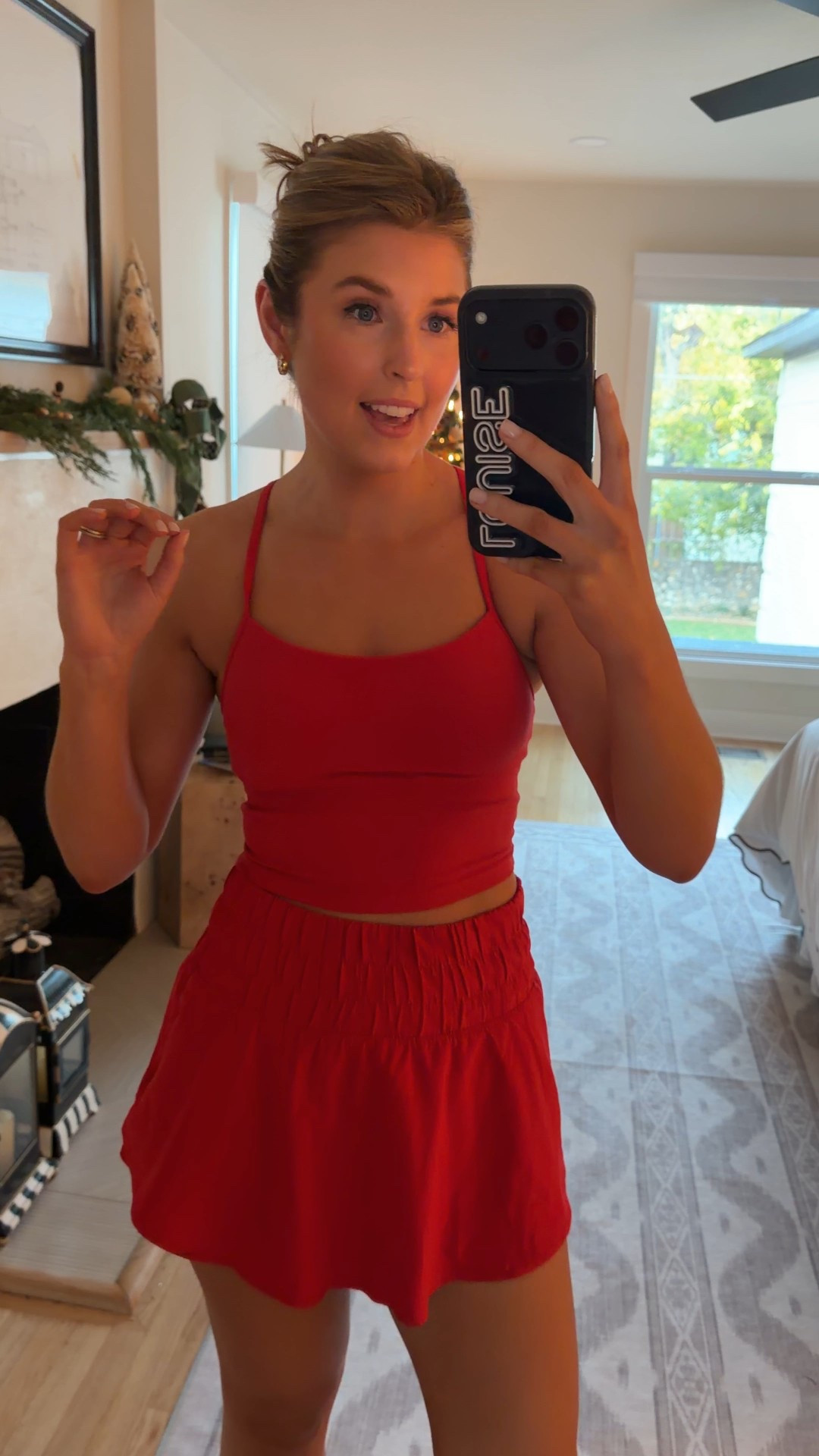 Walking fit today! XS in top and S in skirt