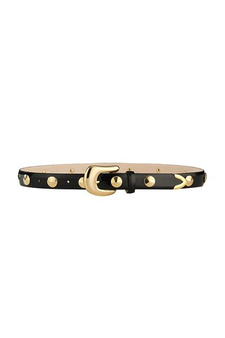 AUREUM Patent Studded Belt in Black & Gold from Revolve.com | Revolve Clothing (Global)