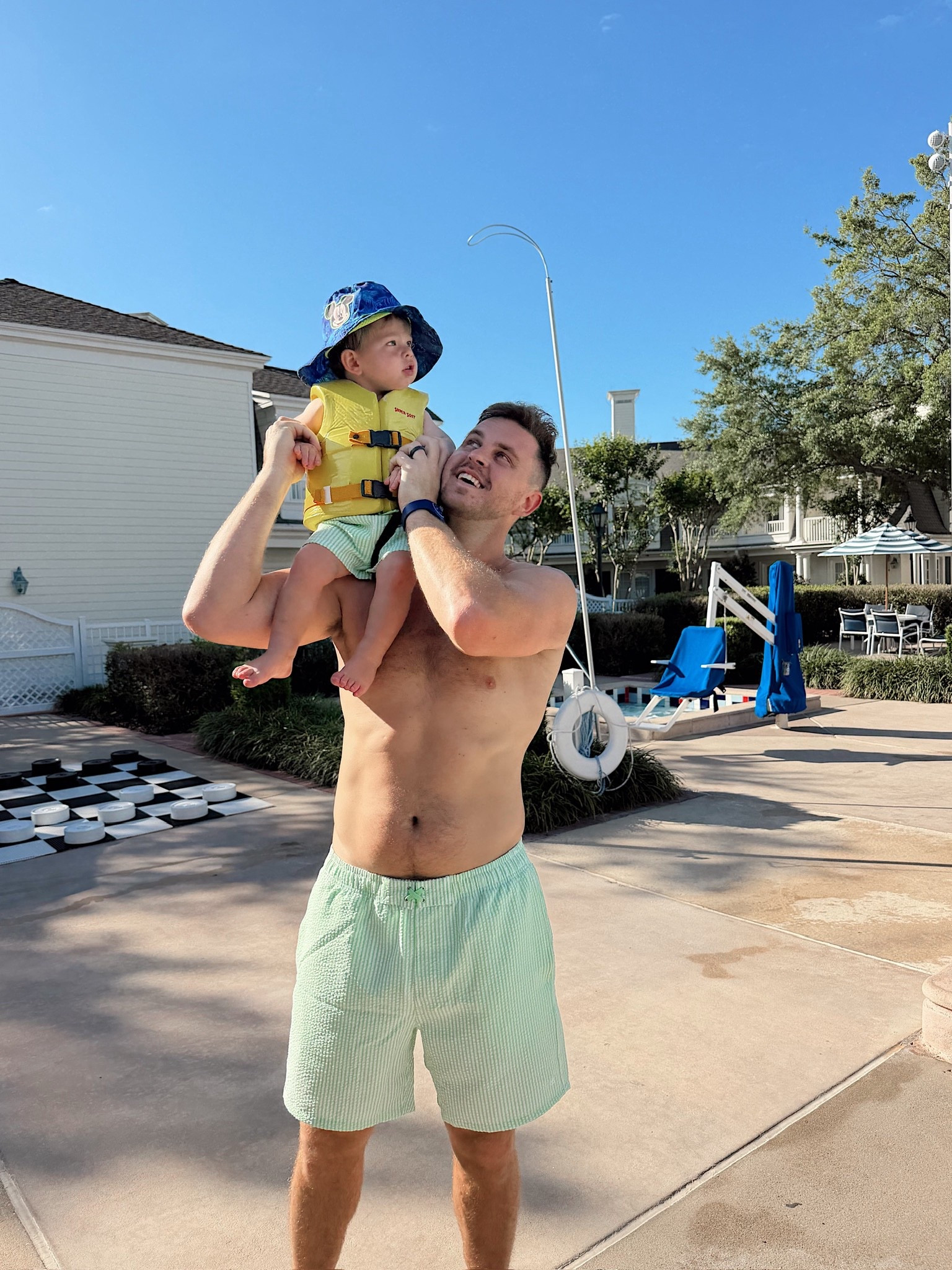 Daddy and Storms matching moment at the Disney resort pool! 

#LTKMens #LTKKids #LTKSwim