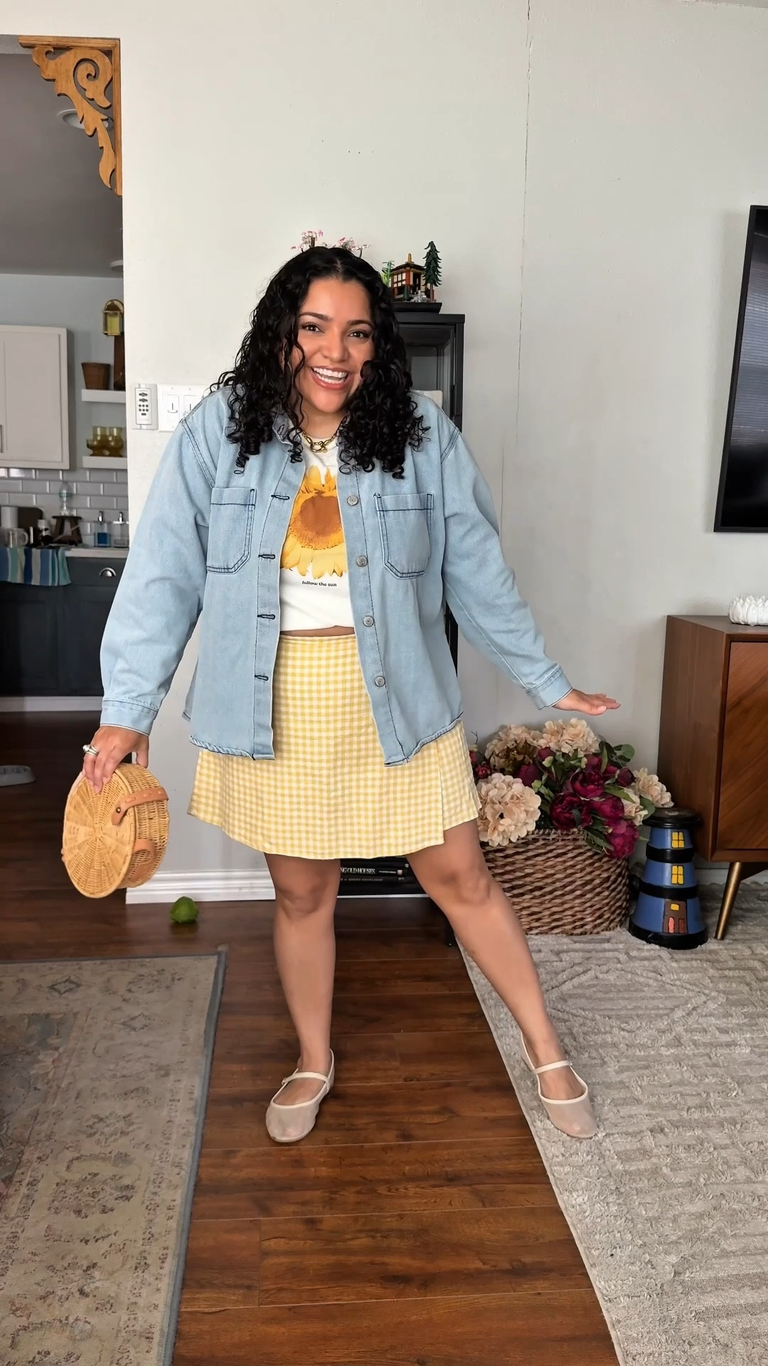 Spring is officially here, and what better way to celebrate than with a fresh outfit?! This yellow gingham skort + sunflower tee + denim button-up combo is giving effortless spring vibes! ☀️ And the best part? Everything is 50% OFF at Old Navy—but today is the LAST DAY to shop!

#LTKPetite #LTKSaleAlert #LTKMidsize