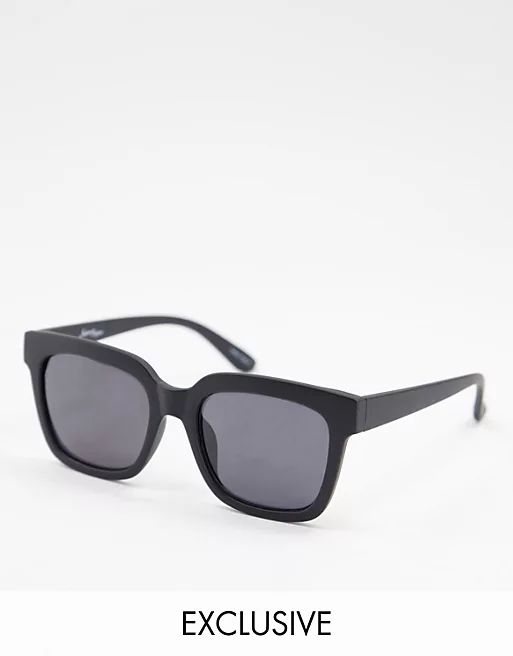 Jeepers Peepers women's square sunglasses in black - Exclusive to ASOS | ASOS (Global)