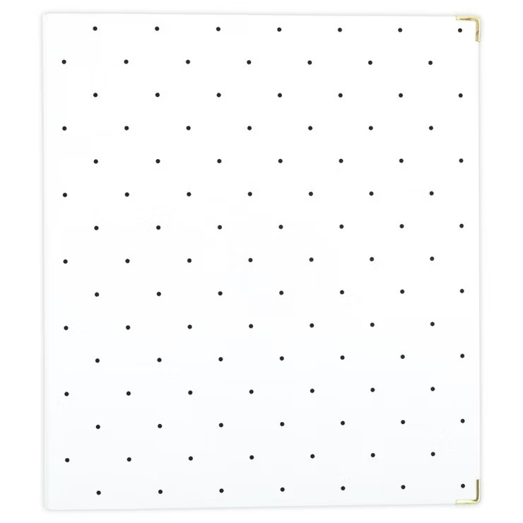 Sugar Paper Essentials 1" Ring Binder White with Black Dots | Target