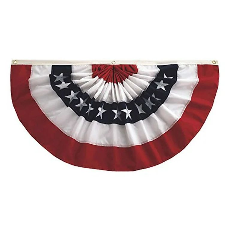 Patriotic Pleated Fan Bunting, 1.5' x 3' | Walmart (US)