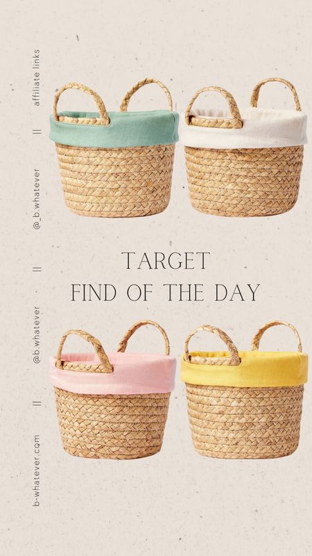 Cute baskets from Target. Perfect for Easter baskets! 

#LTKkids #LTKhome #LTKSeasonal