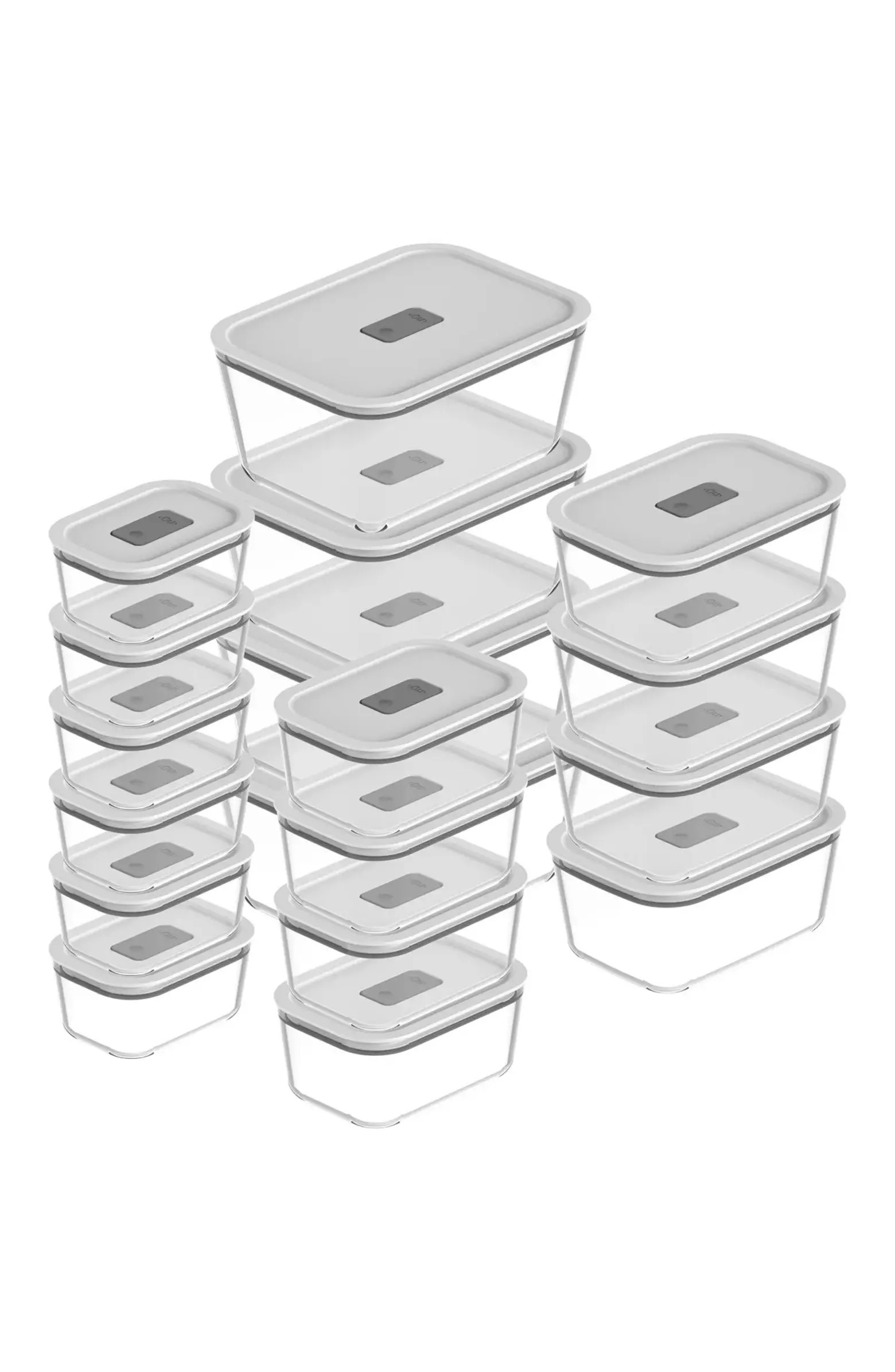 OU Stackable Airtight Glass Food Storage Container Set with Microwave Valve and Leak Proof Lid, 3... | Nordstrom