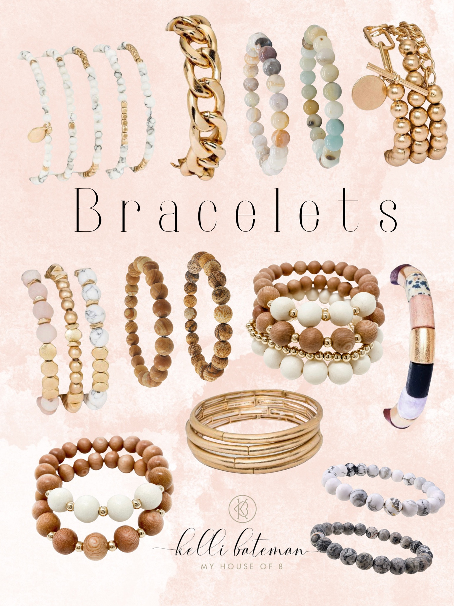 Beaded Bracelets from
Target, Amazon & other shops. I get most of mine from Target & have a couple from Reef Rain Aria. #jewelry #woodbeads #affordablejewelry 

#LTKFind #LTKunder50 #LTKstyletip