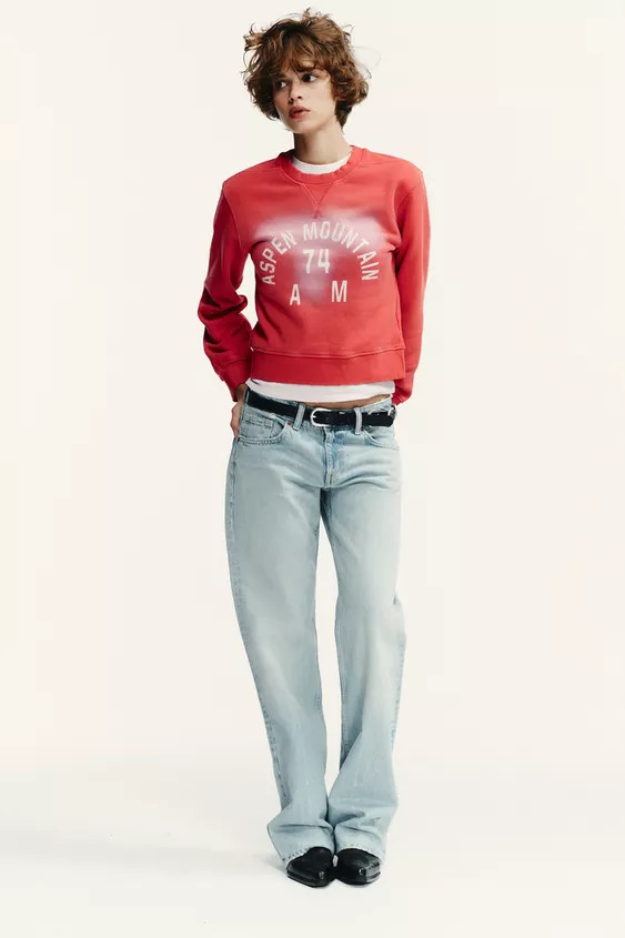 TRF WIDE-LEG LOW-RISE JEANS | Zara UK