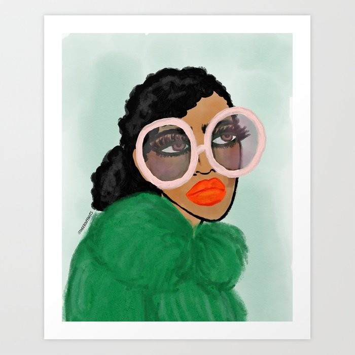 Green Coat Art Print by theebouffants | Society6