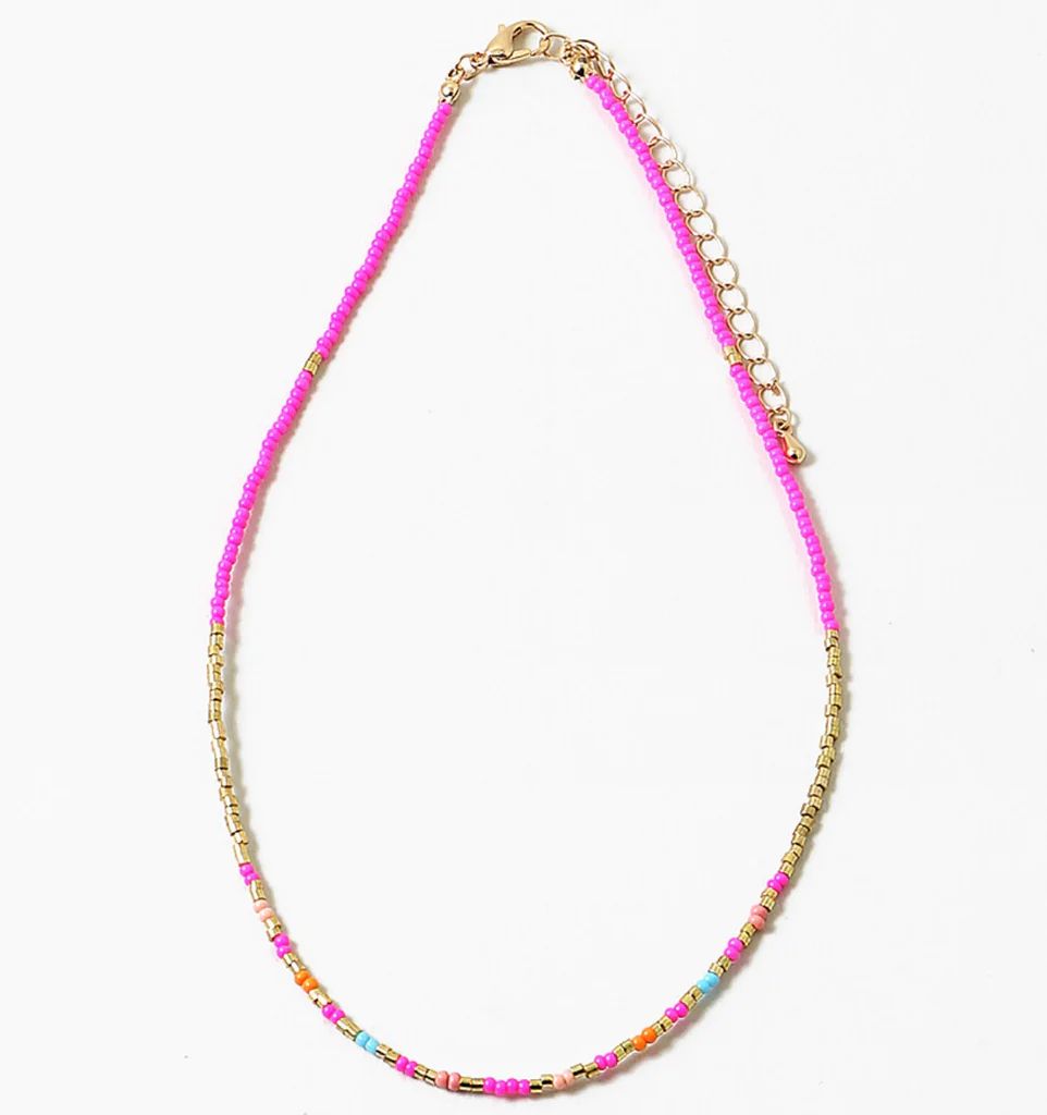 Hot Pink Beaded Necklace | Erin McDermott Jewelry