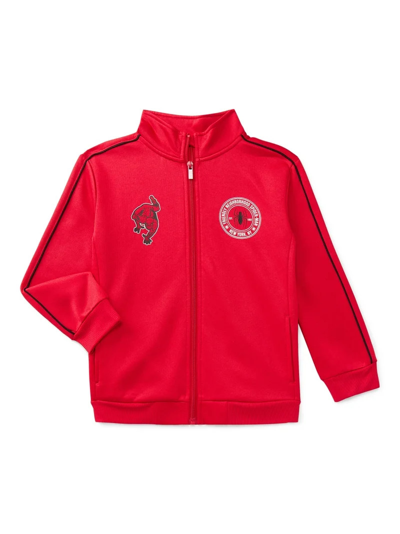 Spider-Man Boys Graphic Zip Track Jacket, Midweight, Sizes 4-18 - Walmart.com | Walmart (US)