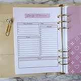 A5 Planner Inserts Daily, Daily To Do List Planner Pages, 6 Ring Planner Refill Paper | Amazon (US)