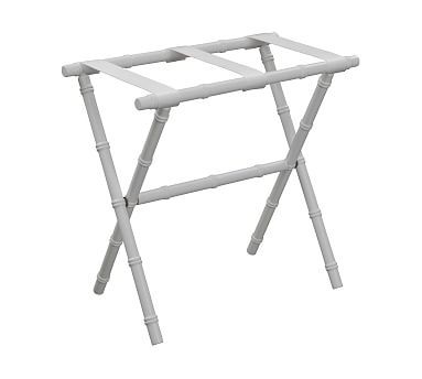 Bamboo Luggage Rack with Nylon Straps | Pottery Barn (US)