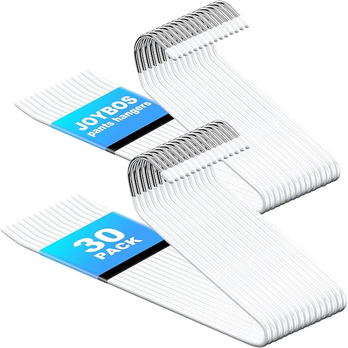 JOYBOS 30 Pack Pants Hangers Space Saving, Open Ended Hangers for Pants, Scarf Organizer Hanger f... | Amazon (US)