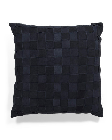 20x20 Suede Basketweave Pillow | Polyester/Cotton/Suede | Marshalls