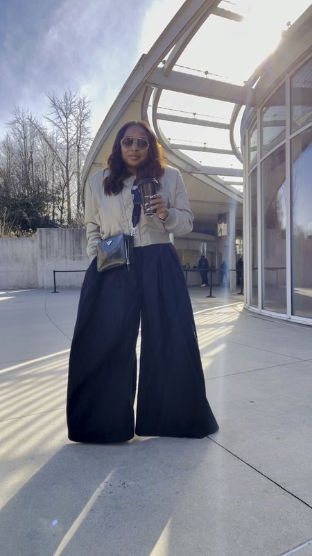 Bomber jacket and wide leg pants paired with your favorite comfy kicks makes their perfectly stylish Casual fit 

#LTKfindsunder100 #LTKstyletip #LTKfindsunder50