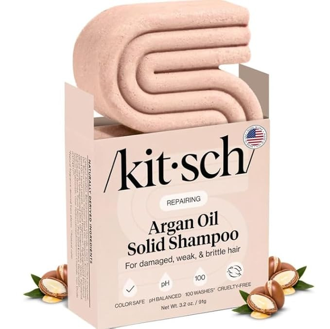 Kitsch Argan Oil Shampoo Bar – Repairing Hair Shampoo for Men & Women – Strengthening, Nouris... | Amazon (US)