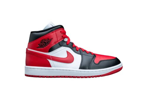 Nike Women's Air Jordan 1 Mid Shoe, Black/Red, 9.5 | Amazon (US)