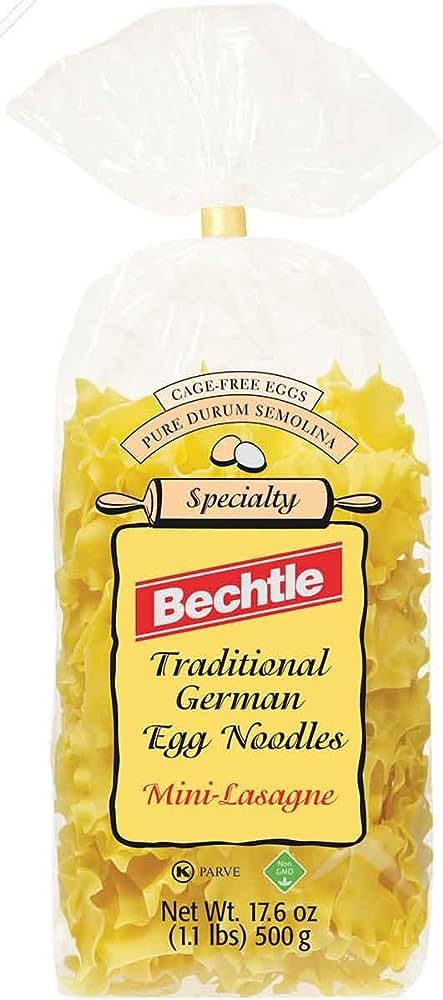 Bechtle Mini-Lasagne Traditional German Egg Noodles, 17.6 Ounce | Amazon (US)