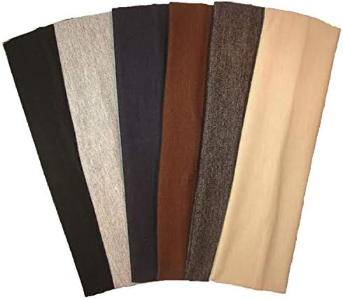 Cotton Headbands 6 Pack Stretch Elastic Yoga Soft and Stretchy Sports Fashion Headband for Teens ... | Amazon (US)