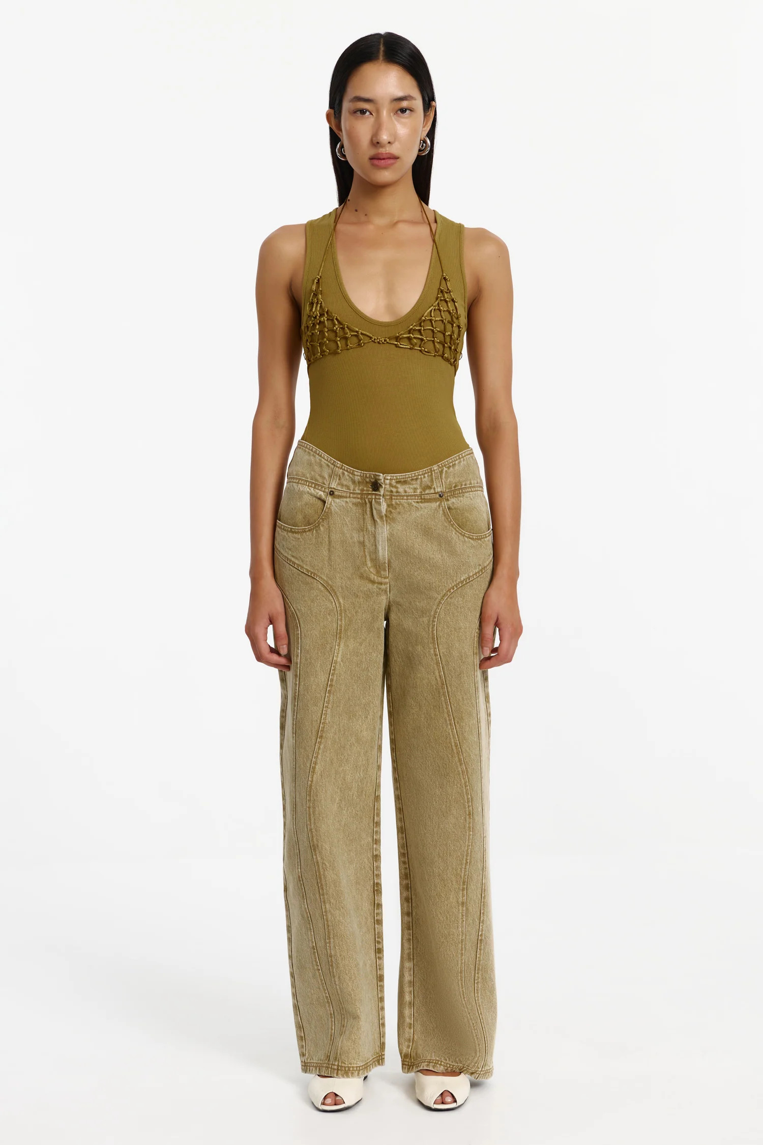 Bodicia Denim Jean in Gold & White | Significant Other