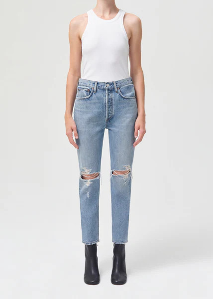 Riley High Rise Straight Crop in Blitz | AGOLDE