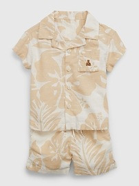 Baby Linen-Cotton Hibiscus Outfit Set | Gap (US)